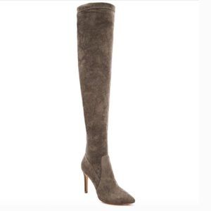 Joie | "Jemina" Grey Stretch Suede Over-The-Knee Boots | EU 39/US 9